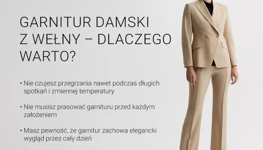 Garnitur z wełny - Klasyka w każdym detalu, na każdą okazję.