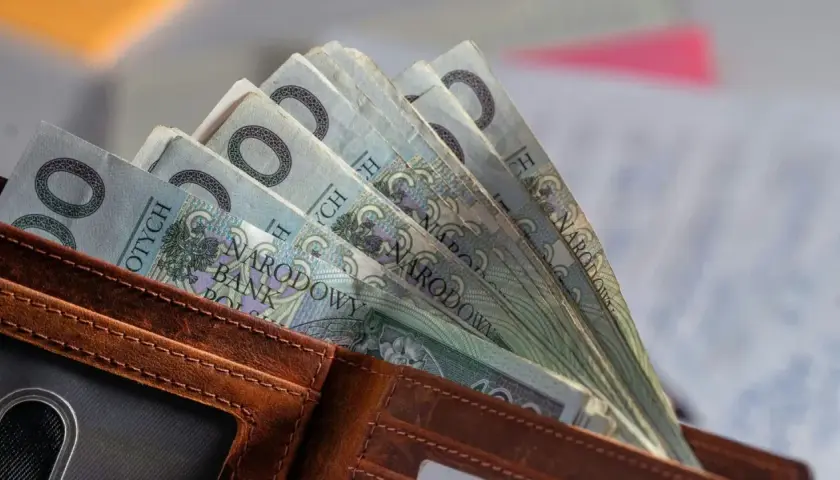 Portfel z polskimi banknotami. Czy to wystarczy, by pokryć koszty, gdy zastanawiasz się, ile wynosi świadczenie pielęgnacyjne?