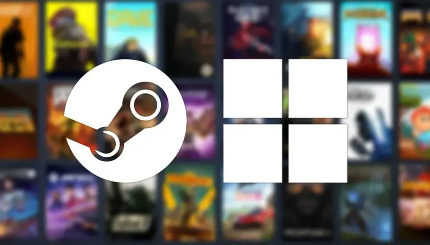 Ikona Steam i puste pola, symbolizujące jak zainstalować Steam na komputerze i rozpocząć przygodę z grami.