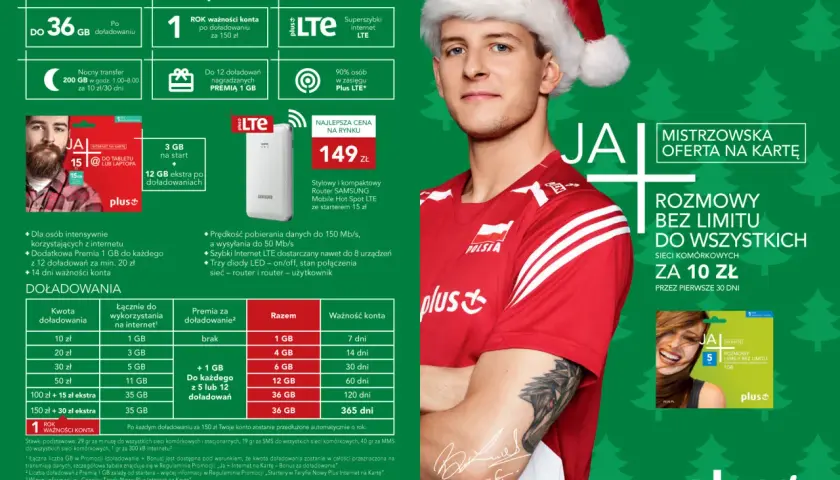 Rozmowy SMS-y MMS-y bez limitu i 15 GB plus. Oferta na kartę z rokiem ważności konta za 150 zł.