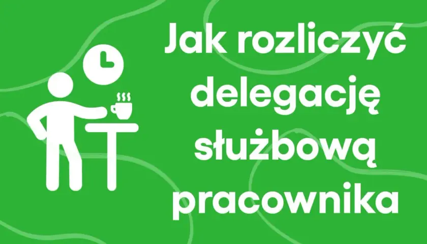 Jak rozliczyć delegację służbową pracownika w Polsce? Ikona osoby przy stoliku z kawą i zegarem.