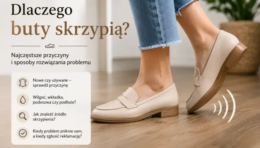 Jak zrobić, żeby buty nie skrzypiały? Poradnik o przyczynach i rozwiązaniach problemu skrzypiących butów, od wilgoci po podłoże.