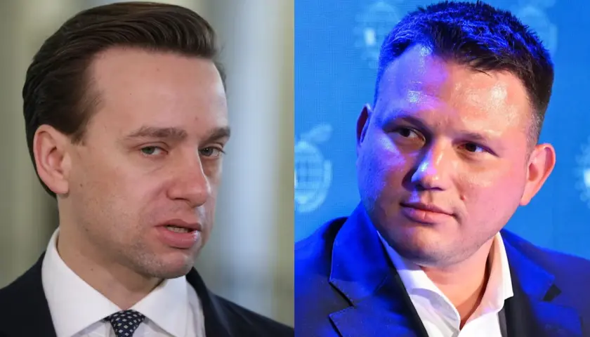 Sławomir Mentzen i Krzysztof Bosak – dlaczego nie rozmawiają w marcu 2026? Politycy na zdjęciu.