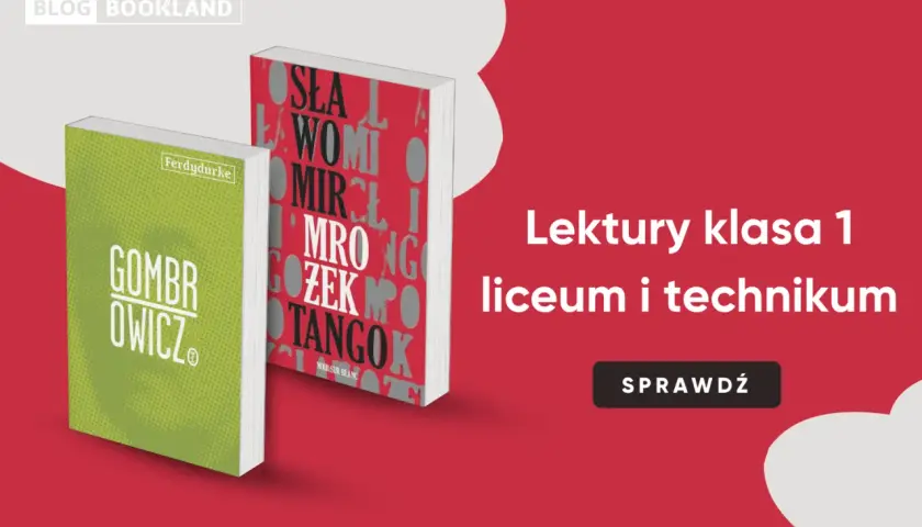 Dwie książki, jedna zielona z napisem "Gombrowicz", druga czerwona z napisem "Tango".