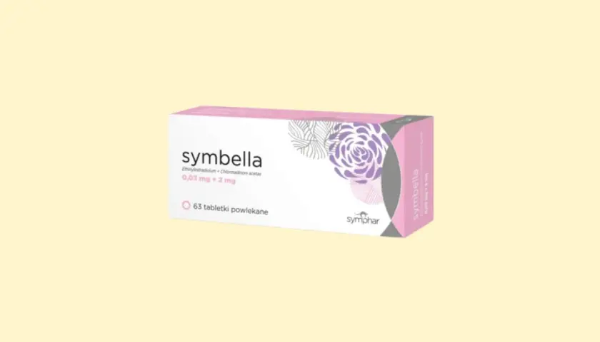 Symbella - tabletki powlekane, 0,03 mg + 2 mg. Stosowany jako trittico na co? Opakowanie zawiera 63 tabletki.
