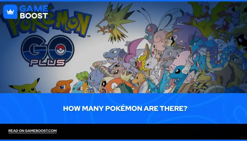 Zbiór wielu popularnych Pokémonów, w tym Pikachu, Charizard i Mewtwo, na tle logo Pokémon GO Plus.