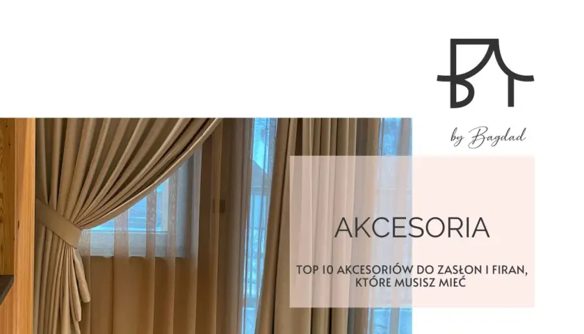 Elegancki zaczep do firanki podkreśla piękno zasłon. Akcesoria do wnętrz by Bagdad.