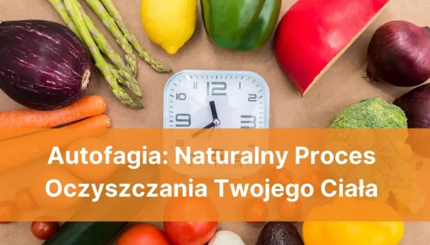 Warzywa i zegar symbolizują autofagię: co to za naturalny proces oczyszczania ciała.
