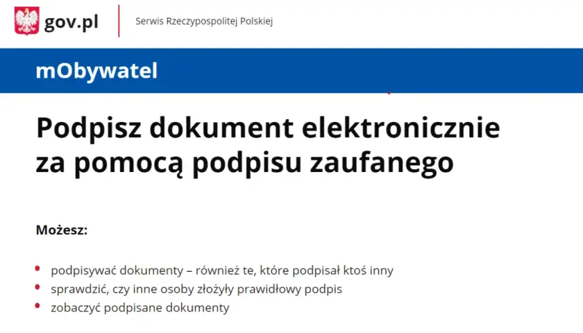 Podpisz dokumenty elektronicznie za pomocą podpisu zaufanego. Sprawdź, czy inni złożyli prawidłowy podpis.