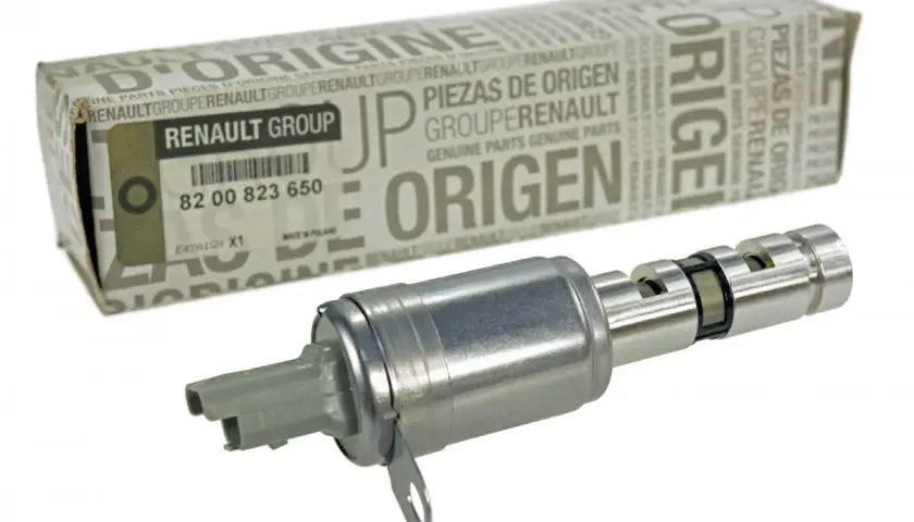 Nowy zawór zmiennych faz rozrządu Renault 8200823650. Sprawdź, jak działa i czy jest sprawny.