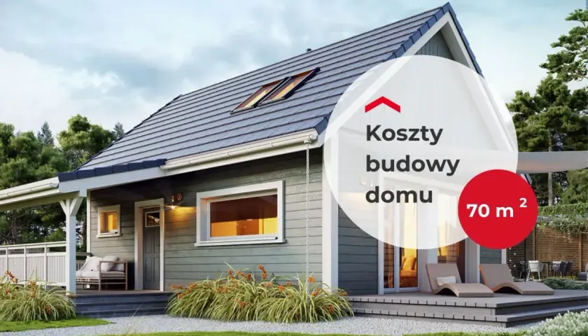 Uroczy dom do 70m2 z werandą i tarasem, otoczony zielenią. Idealny na spokojne życie.