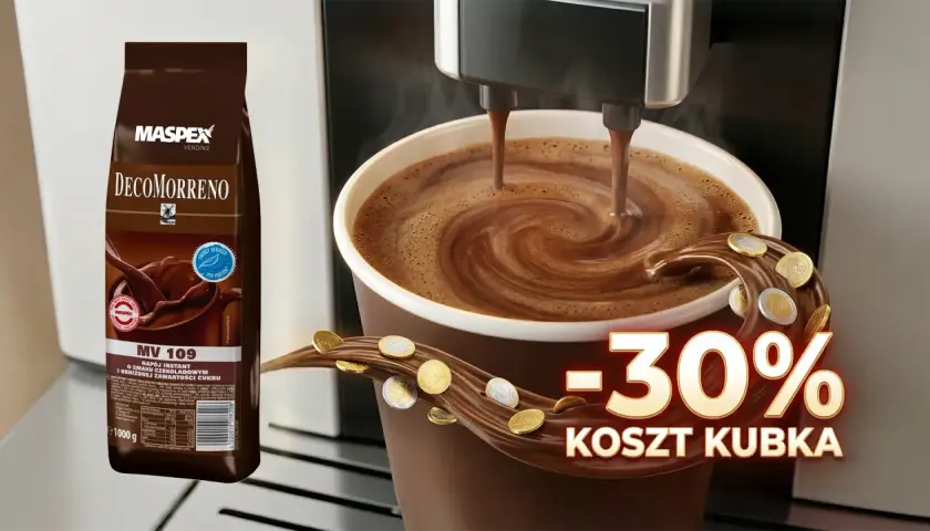Napój czekoladowy DecoMorreno z obniżoną zawartością cukru. Czy zabielacz do kawy jest zdrowy? Ten napój to alternatywa, która kosztuje 30% mniej.