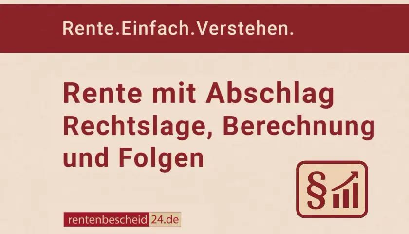 Rente mit Abschlag: Rechtslage, Berechnung und Folgen. So können Sie Ihre Rente berechnen mit 63.