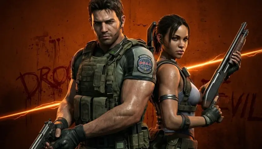 Chris i Sheva gotowi do walki w Resident Evil 5 Remake. Zmierz się z horrorem w Afryce.