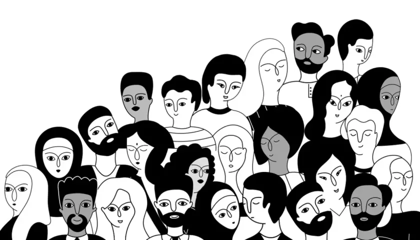 A diverse crowd of people, illustrating why diversity is important in society.
