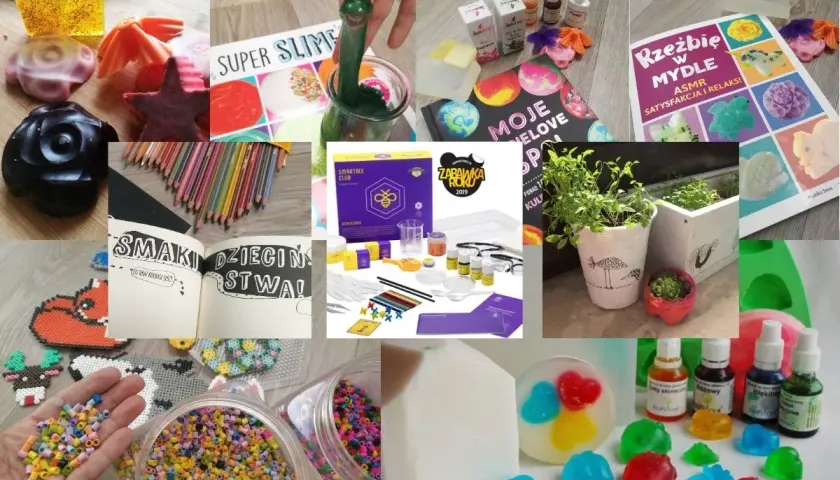 Kolorowe koraliki, mydełka, zestawy do slime'a i książki – mnóstwo pomysłów DIY dla dzieci na kreatywne zabawy!