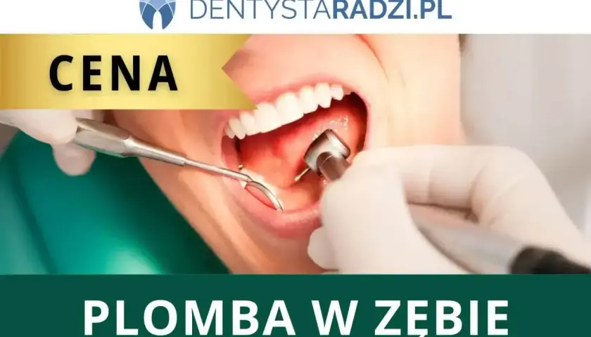 Plomba w zębie - poznaj ceny usług stomatologicznych. Dentysta używa wiertła i lusterka.