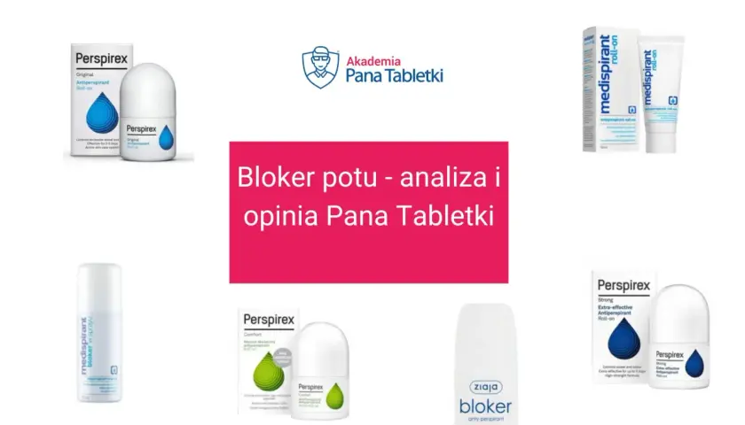 Różne bloker potu: Perspirex, Medispirant i Ziaja. Analiza i opinia Pana Tabletki.
