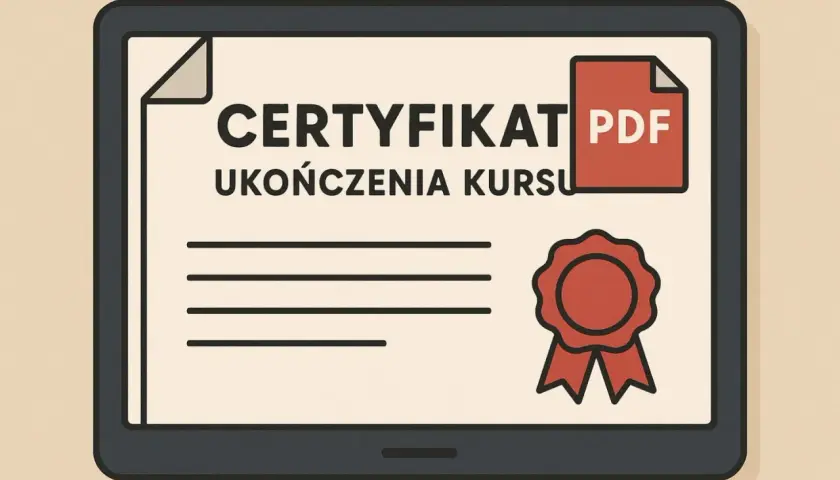 Certyfikat ukończenia kursu PDF, idealny dla każdego, kto chce zdobyć wiedzę dzięki darmowy kurs fotografii online certyfikat.