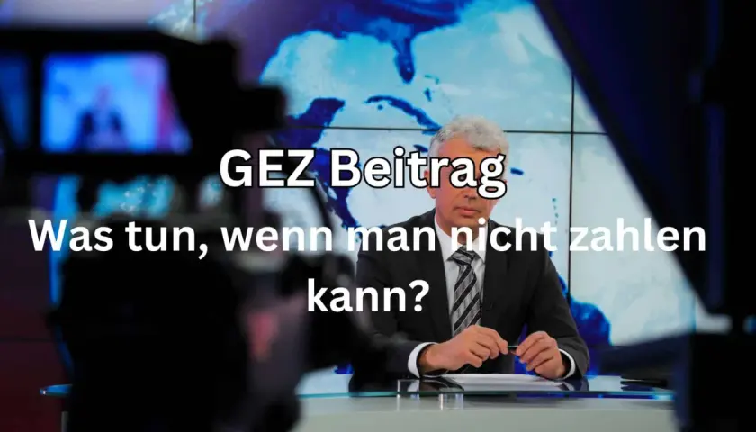 Nachrichtensprecher erklärt, was tun, wenn man nicht zahlen kann. GEZ-Beitrag.