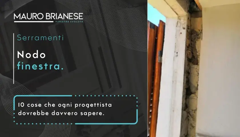 Dettaglio nodo finestra con problema cappotto termico. Mauro Brianese, serramenti evoluti. 10 cose da sapere.