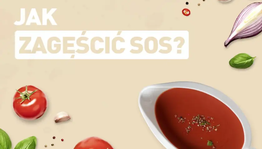 Jak zaciągnąć sos? Pomidory, czosnek, cebula, papryczka chili i bazylia sugerują składniki do przygotowania pysznego sosu.