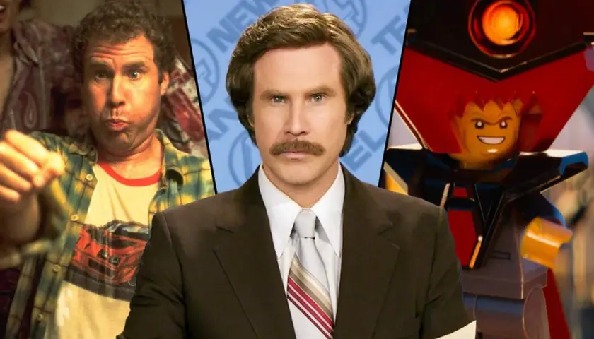 Will Ferrell i hans ikoniska roller i filmer som Anchorman och The Lego Movie.