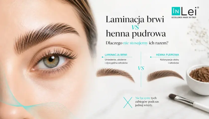 Laminacja brwi z farbką: porównanie efektów. Uniesienie i dyscyplina włosków vs koloryzacja skóry i włosków.