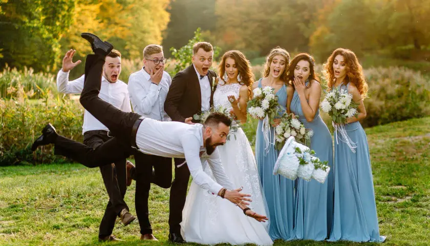 Szalone wesele w zoo! Pan młody w powietrzu, druhenki w szoku, a tort leci w nieznane.