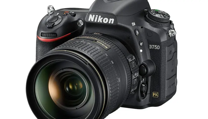 Profesjonalny aparat Nikon D750 z obiektywem. Idealny do każdego testu i sesji zdjęciowej.