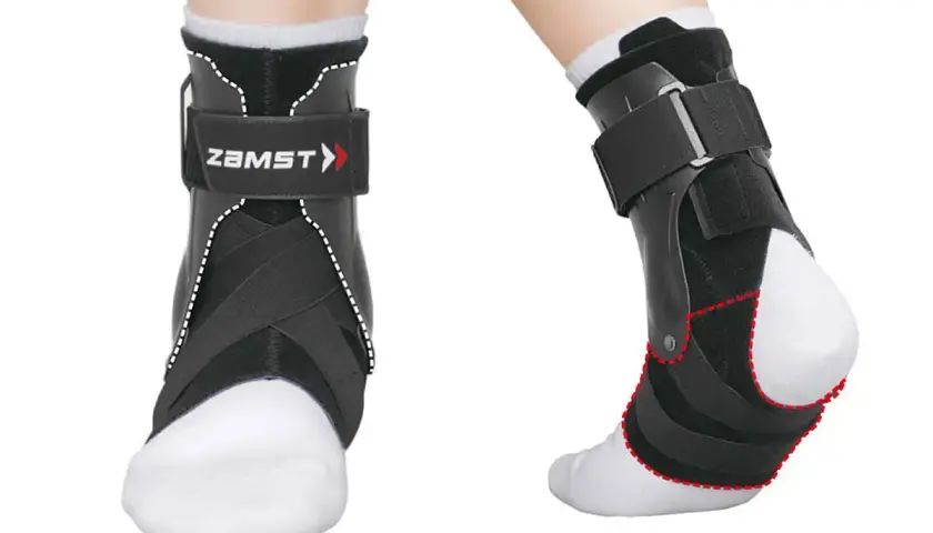 Stabilizator stawu skokowego ZAMST A2-DX zapewnia wsparcie i ochronę podczas aktywności.