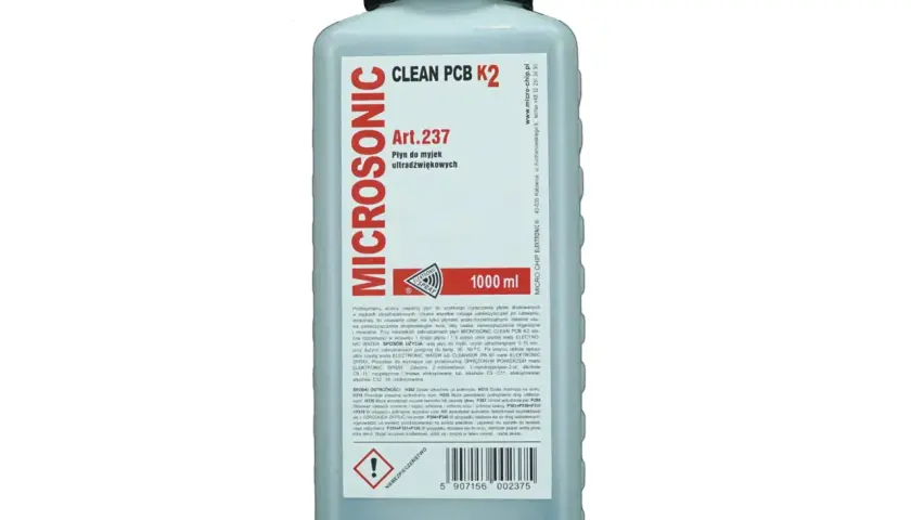 Butelka płynu do myjki ultradźwiękowej Microsonic Clean PCB K2.