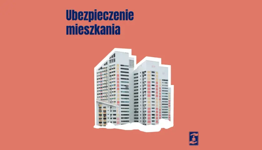 Jak ubezpieczyć dom? Grafika przedstawia nowoczesne bloki mieszkalne, symbolizujące bezpieczeństwo i ochronę.