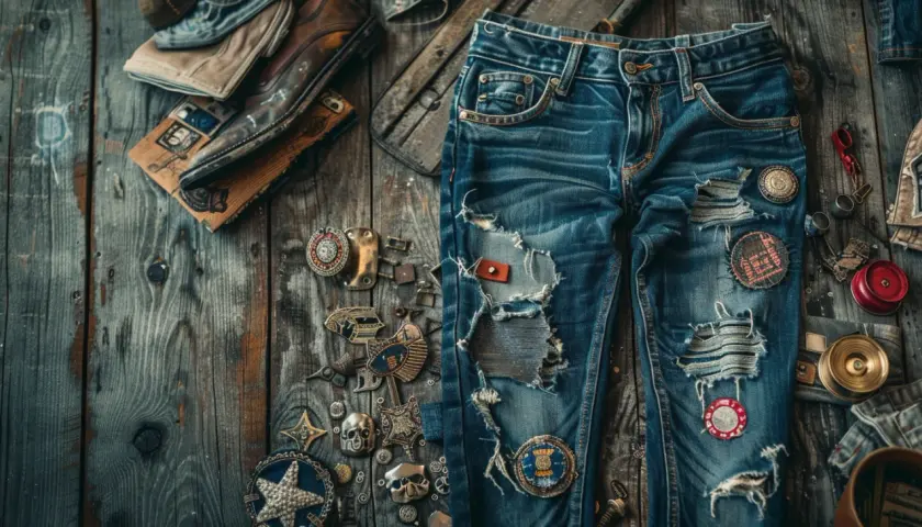 Vintage jeansy - Stylowe jeansy retro dla oryginalnego looku.