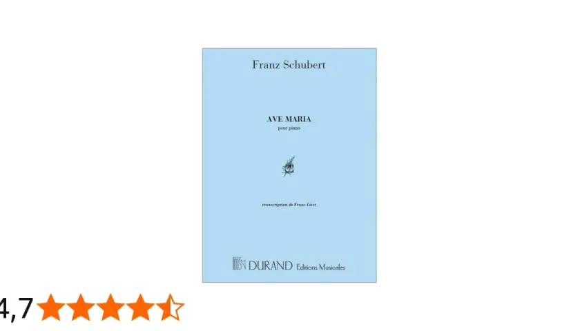 Okładka nut "Ave Maria" Franza Schuberta, transkrypcja Franza Liszta.