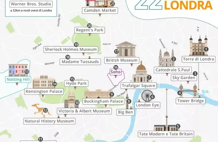 Mappa attrazioni Londra: ottimizza il tuo itinerario e risparmia