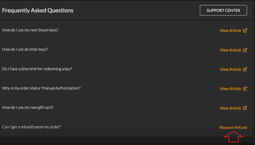 Sekcja FAQ na Steam, gdzie znajdziesz informacje o tym, ile się czeka na zwrot pieniędzy Steam i jak go uzyskać.