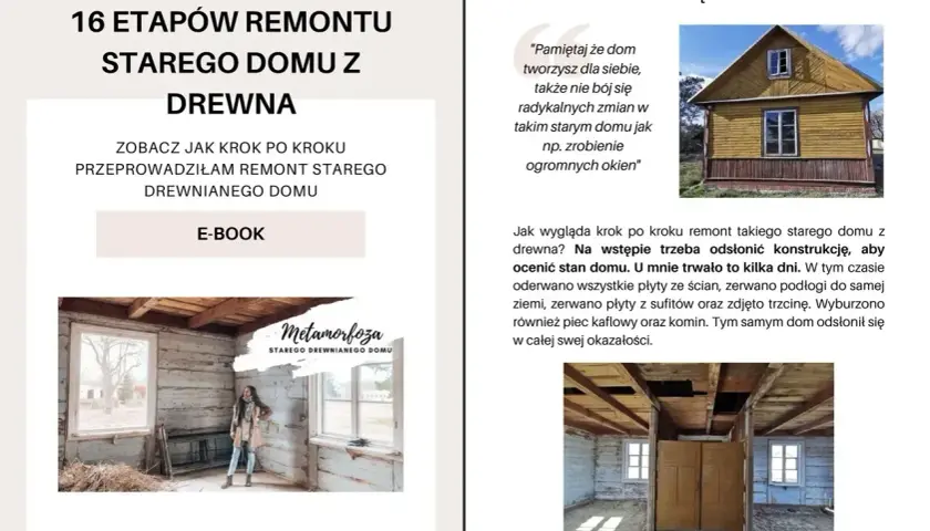 Remont starego domu z drewna: pierwszy etap to odsłonięcie konstrukcji, by ocenić stan. Zobacz, jak zacząć remont krok po kroku.