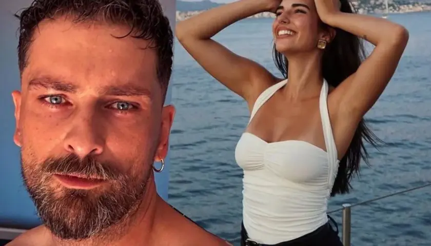 Onur Tuna z niebieskimi oczami i zarostem obok uśmiechniętej kobiety. Czy Onur Tuna ma żonę?