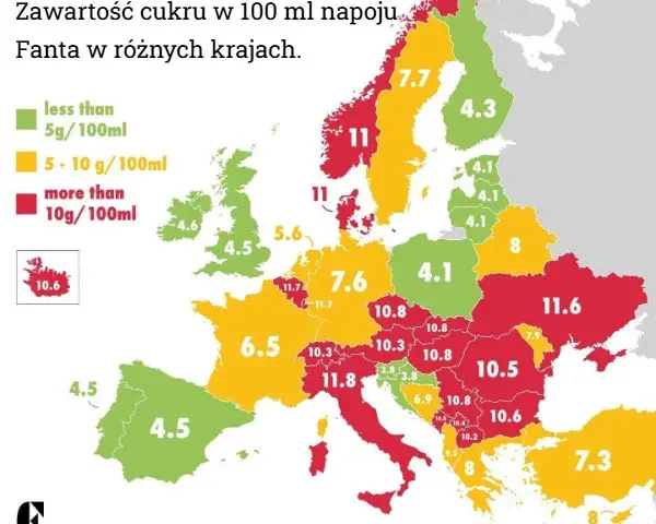 Cukier w Fancie: Ile g na 100 ml? Sprawdź, co pijesz!