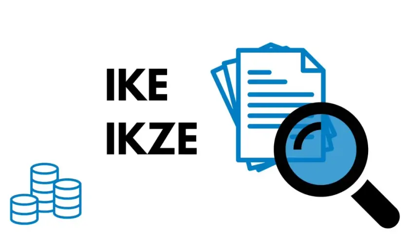 Analiza dokumentów IKE i IKZE, stos monet i lupa. Rozważasz rezygnację z IKZE w PZU?