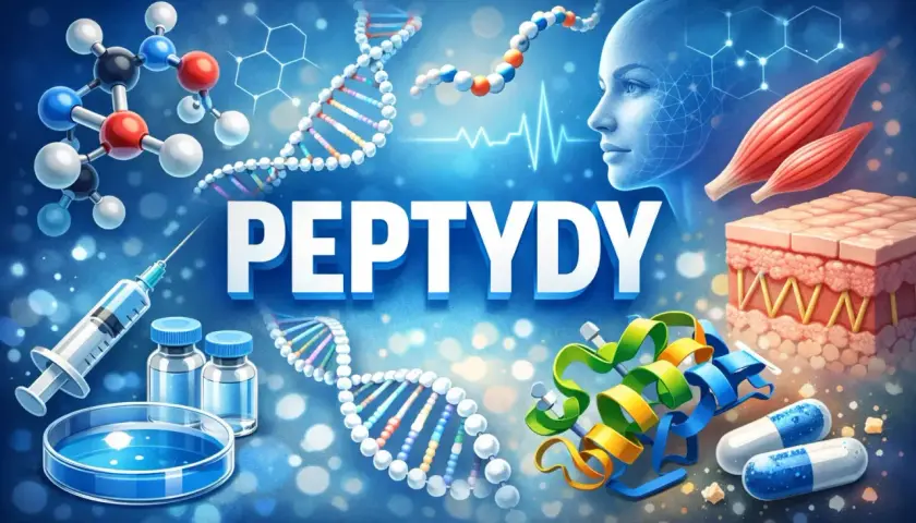 Peptydy: cząsteczki życia, od DNA po mięśnie i skórę. Zrozum, co to są peptydy i ich rola w organizmie.