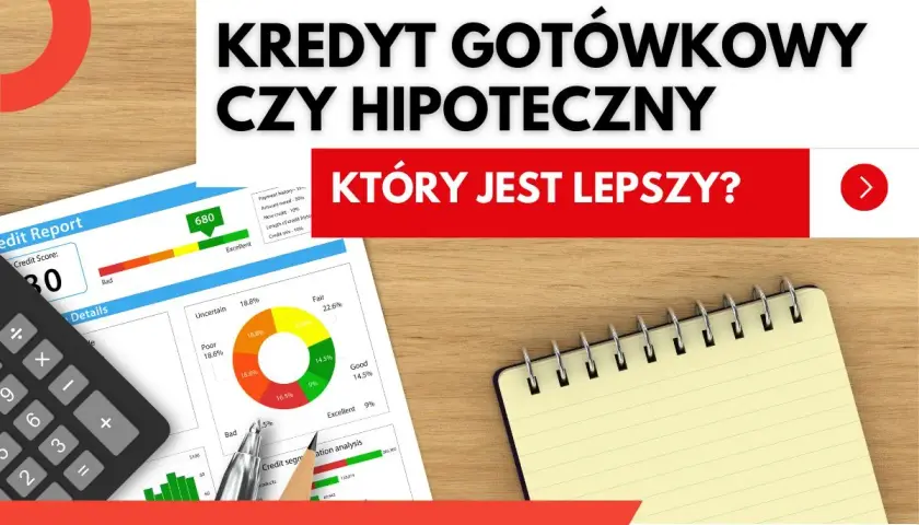 Kredyt gotówkowy a hipoteczny – który wybrać? Analiza raportu kredytowego, kalkulator i notatnik pomogą podjąć decyzję.