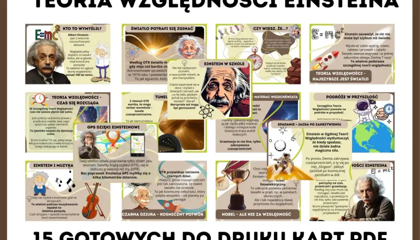 Teoria względności Einsteina na czym polega? Odkryj fascynujące koncepcje: czas się rozciąga, światło jest najszybsze, a grawitacja to zakrzywiona czasoprzestrzeń.