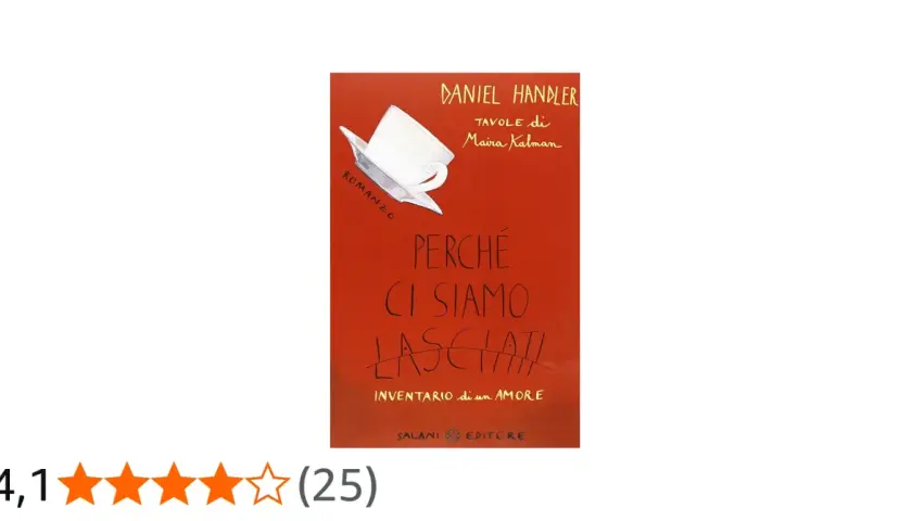 Copertina del libro "Perché ci siamo lasciati", un inventario di un amore, con una tazzina rovesciata. Nonostante tutto, ci amiamo.