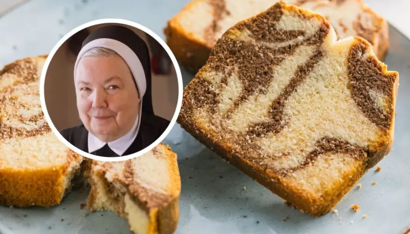 Pyszna babka na oleju siostry Anastazji, z charakterystycznym marmurkowym wzorem, wygląda apetycznie.