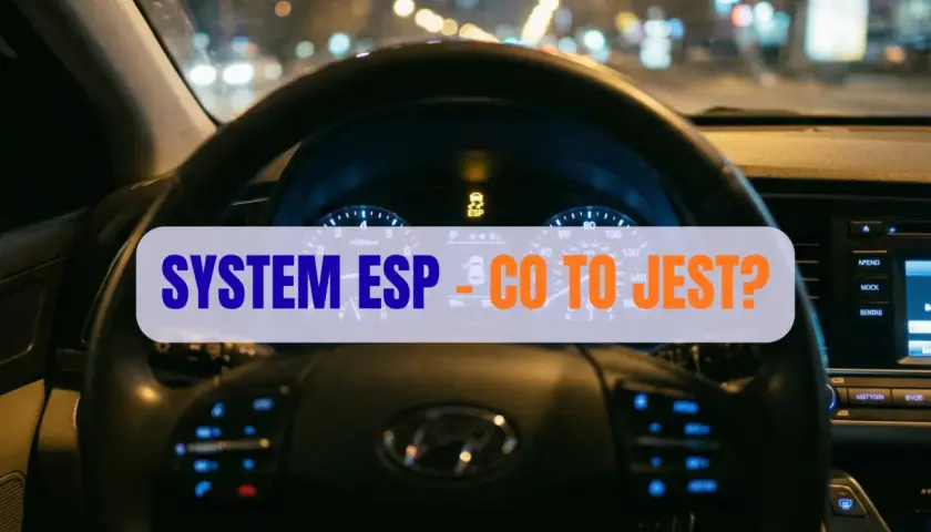 Kontrolka ESP zapala się podczas jazdy, wskazując na działanie systemu stabilizacji toru jazdy.