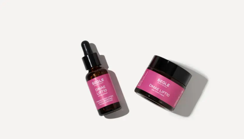 Serum facial y crema de día/noche DMAE LIFT10 de SEGLE.