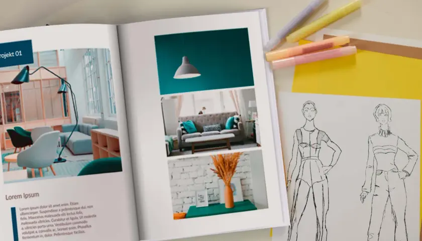 Kreatywne studia architektura wnętrz: inspirujące projekty wnętrz i szkice modowe.