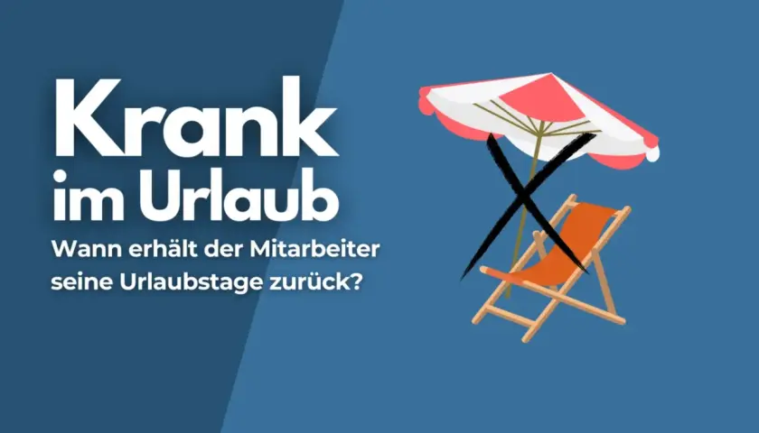 Krank im Urlaub: Wann gibt es Krankengeld statt Urlaub? Ein Liegestuhl unter einem Sonnenschirm mit einem großen X.